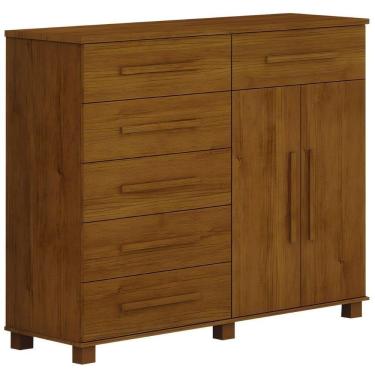 Imagem de Cômoda São Paulo Cinamomo 2 Portas 6 Gavetas Leifer Móveis