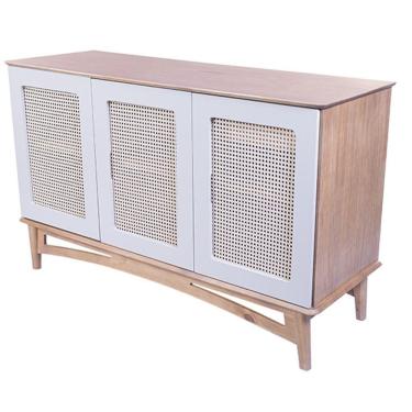 Imagem de Balcão Veneza 3 Portas E 1 Gaveta Interna - 6005 Cor Garapa - Verniz