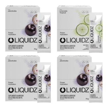 Imagem de LIQUIDZ® - Eletrólitos Zero Açúcar Jabuticaba | Limonada - 4Cx - 56 Sachês-Unissex