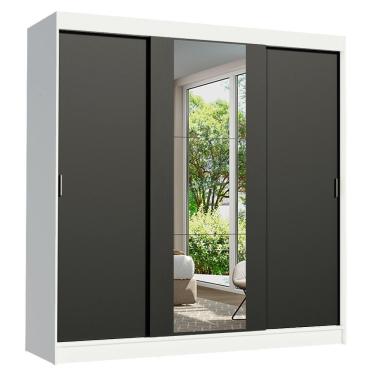 Imagem de Guarda Roupa Casal Reno 3 Portas de Correr Espelho Madesa