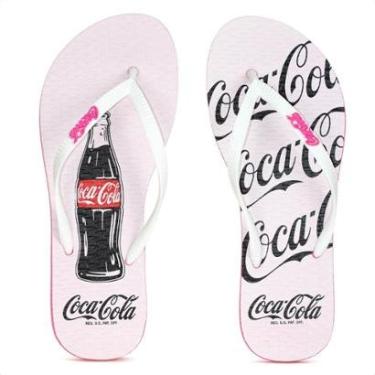 Imagem de Chinelo Coca Cola Trade Rosa e Branco - Feminino-Feminino