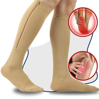 Imagem de Meia de Compressão Reduz Inchaço e Má Circulação com fechamento em Zip