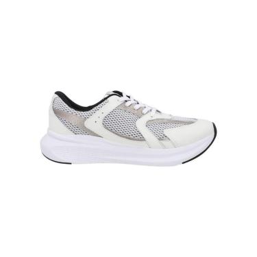 Imagem de Tênis Feminino Usaflex Couro Cadarço Sola Alta Branco-Feminino