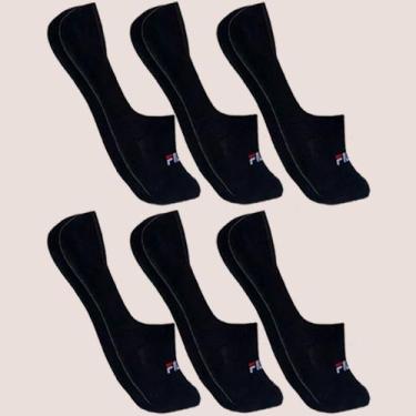 Imagem de Kit 6 Meias Invisível Unissex Faixa Tensora - Dass, Preto, 39 a 43
