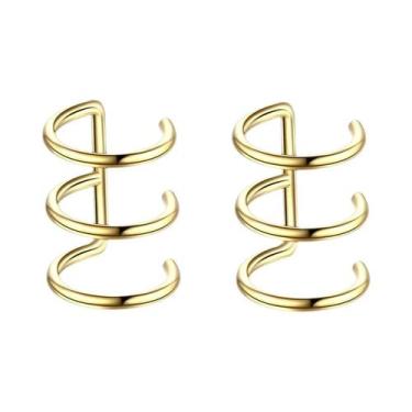 Imagem de Brincos De Pressão Femininos De Aço Inoxidável Com Folha, Sem Furo, Ac