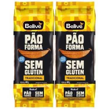 Imagem de Kit Com 2Und Pão De Forma Belive Tradicional Sem Glúten 400G