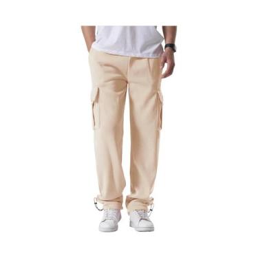 Imagem de Calças De Moletom Masculinas Largas E Oversized Com Cordão, Estilo Esp