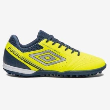 Imagem de Chuteira Masculina Society Furious Lima Marinho Cinza Umbro U01FB00478-678-Masculino