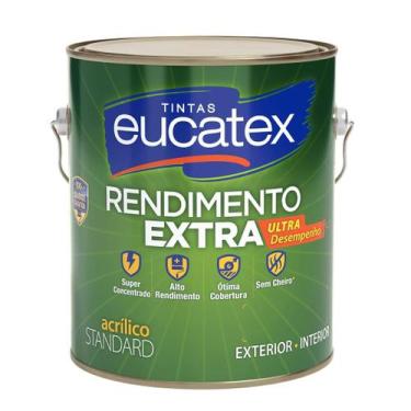 Imagem de Tinta Acrilica Fosco Branco 900ml Standard - Rendimento Extra - Eucate