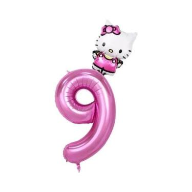 Imagem de Conjunto De Balões De Folha Hello Kitty 2 Peças Decorações Para Festa 