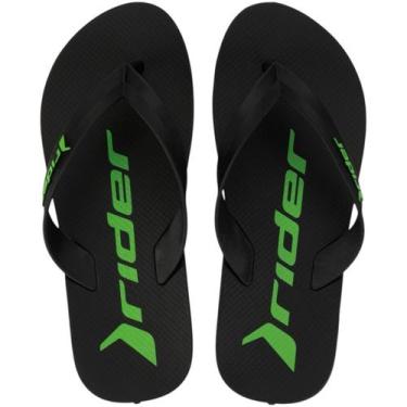 Imagem de Chinelo Adulto Masculino Rider Street Grendene Original, Preto+verde, 