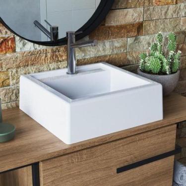 Imagem de Cuba Lavatório Para Gabinete De Banheiro Ametista Branco - PLACA & PON