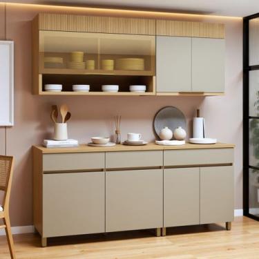 Imagem de Cozinha Completa Modulada 4 Peças 7 Portas 3 Gavetas 100% Mdf Realeza 