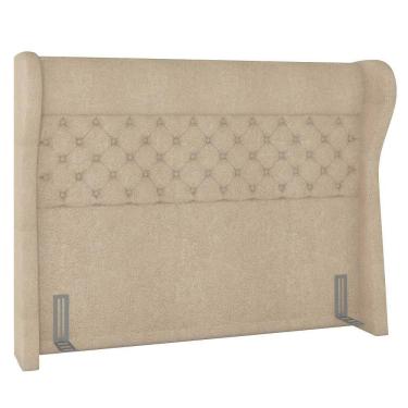 Imagem de Cabeceira Cama Box Casal Queen 160cm Trinidad P02 Boucle Bege - Mpozenato