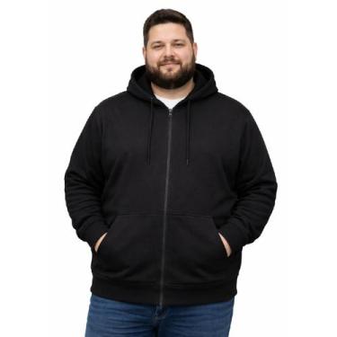 Imagem de Blusa de Frio Básico Masculina Com Zíper Capuz Bolsos Broken Rules do 