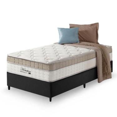 Imagem de Cama Box Solteiro King Preto + Colchão Molas Ensacadas Pillow In Zidi 