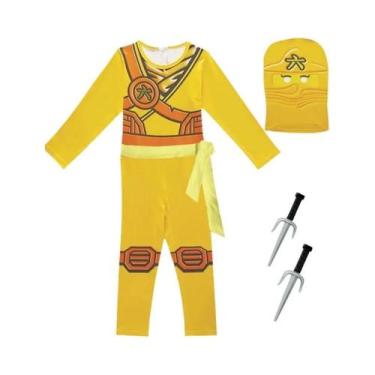 Imagem de Fantasia Deluxe De Ninja Samurai Para Crianças, Traje De Halloween Nin