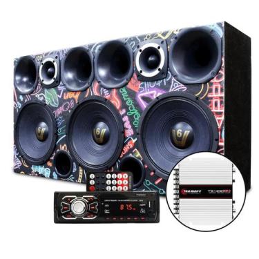 Imagem de Caixa Som Automotivo Radio Bluetooth Usb Modulo Taramps 400 - OESTESOM