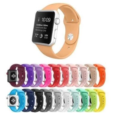 Imagem de Pulseira Silicone para Apple Watch 40mm e 38mm - Bege - Tamanho m/l G 