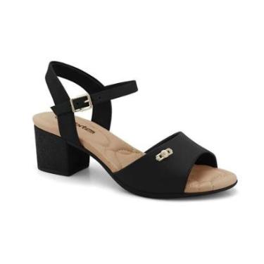 Imagem de Sandália Comfort Flex Preto Feminino 23-57402-Feminino