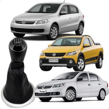 Imagem de Manopla + Coifa Cambio Marcha Gol Voyage Saveiro G5 G6 Fox - Tudo útil