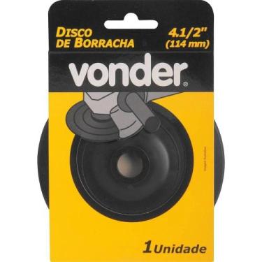 Imagem de Disco de Borracha para Lixadeira 4.1/2" Flexível Perfil Baixo, Vonder 