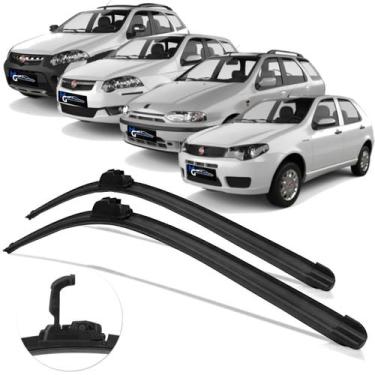 Imagem de Kit Par Dianteiro Palhetas Limpador de Parabrisa Fiat Palio Siena 1996