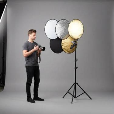 Imagem de Kit 3x1 Rebatedor 5 Em 1 60cm + Suporte Clip E Tripé Mixto - Lumen