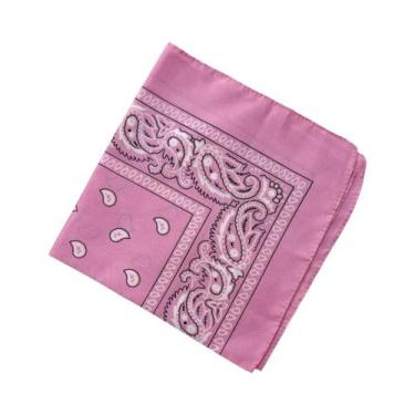 Imagem de Bandana Unissex Estampada Paisley Para Cabelo, Lenço Quadrado Esportiv