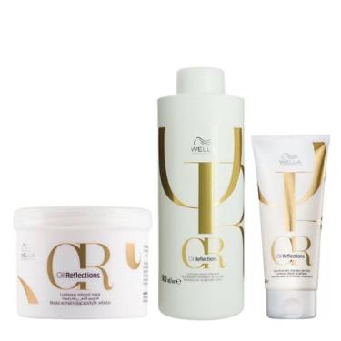 Imagem de Wella Oil Reflections Kit Shampoo Litro Máscara 500gr Condicionador 20