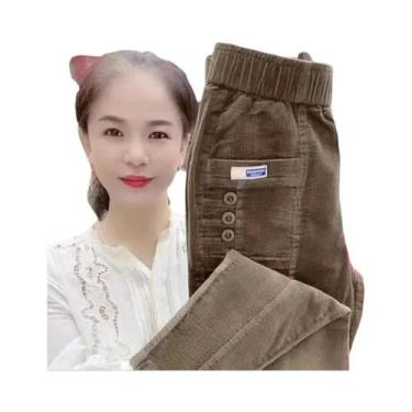 Imagem de Calças De Corduroy Femininas Da Moda Coreana, Elegantes, Estilo Casual