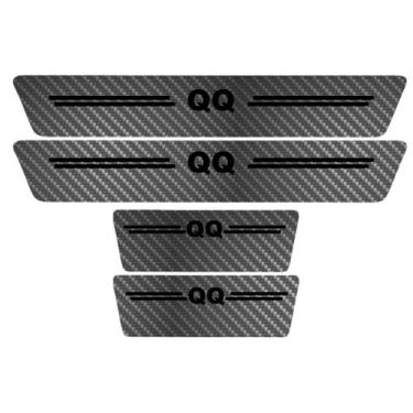 Imagem de Kit Soleira Protetora Porta Premium Black Piano Carbono - QQ - Jhow Ad