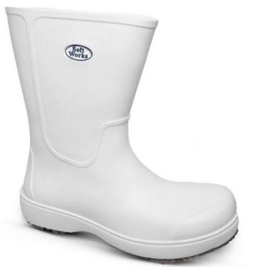 Imagem de Bota de eva impermeável leve soft works bb86 cano alto 29cm, 43, Branc