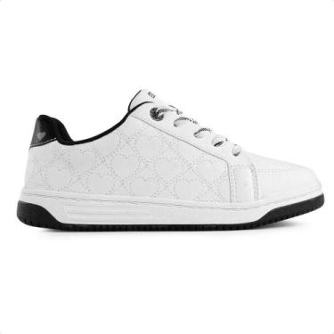 Imagem de Tênis Ramarim Cadarço Casual Feminino, 36, Branco, Preto