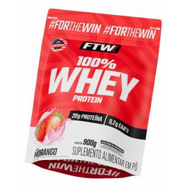 Imagem de Whey Protein 100% Concentrado Refil 900g - FTW Sabor:Morango, Morango