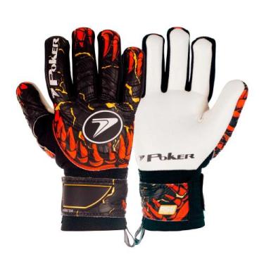 Imagem de Luva de Goleiro Profissional Poker Monster, Pt, Lac, Dou, 10