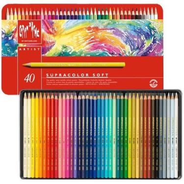 Imagem de Caran D'Ache Lápis de Cor Aquarelável Supracolor 40 Cores, 40 Cores