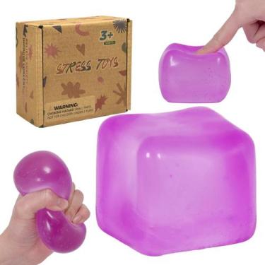 Imagem de Bola antiestresse Squishy Graphinza Cubo de Gelo Grande 7 cm