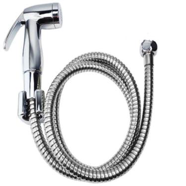 Imagem de Ducha Higiênica Mangueira Flexível 1,20 Mt Com Gatilho Metal Cromado S