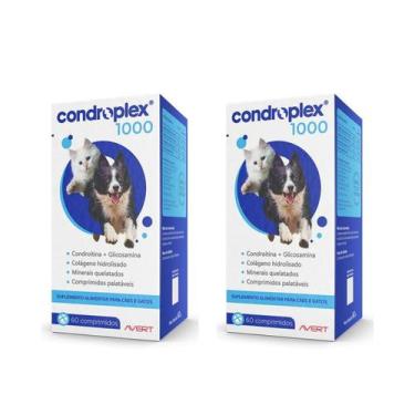 Imagem de Kit 2 Condroplex 1000 Suplemento Cães E Gatos Avert Comprimidos