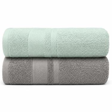 Imagem de Kit 2 Toalhas Banhão Gigante 550g 160x90cm Macia, Encorpada e Alta Abs