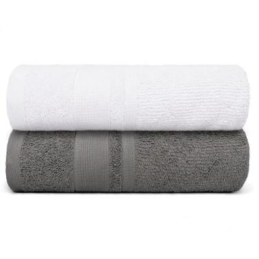 Imagem de Kit 2 Toalhas Banhão Gigante 550g 160x90cm Macia, Encorpada e Alta Abs