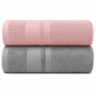 Imagem de Kit 2 Toalhas Banhão Gigante 550g 160x90cm Macia, Encorpada e Alta Abs