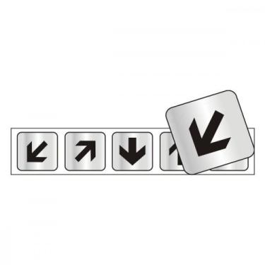 Imagem de Placa Sinalizacao Aluminio 05X05 ''Setas'' Com 5 Pecas 100Cg - SINALIZ