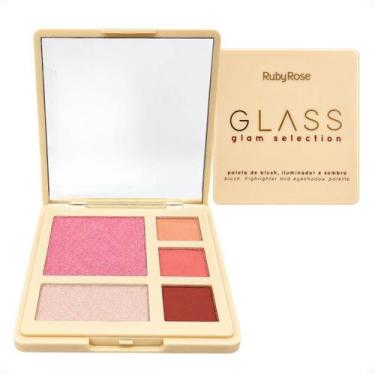 Imagem de Paleta De Blush, Iluminador e Sombra Ruby Rose Glass Glam Selection Ho