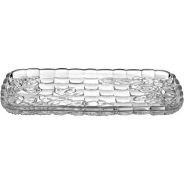 Imagem de Bandeja Home&Co 2x35x18cm Vidro Transparente Enfeite Decorativo para S