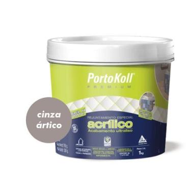 Imagem de Rejunte Especial Acrílico Cor Cinza Ártico de 1kg Porto Koll