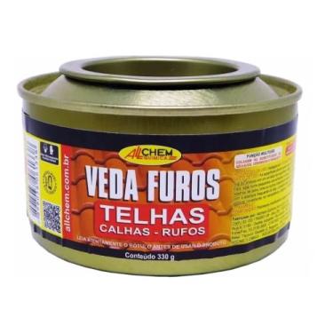 Imagem de Massa Veda Furos Trincas Fissuras Em Telhas 330g Allchem
