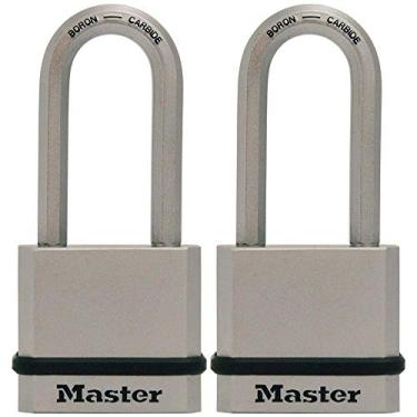 Imagem de Master Lock M530XTLH Cadeados Magnum de aço sólido com chave, prata, 2 unidades (pacote com 1)