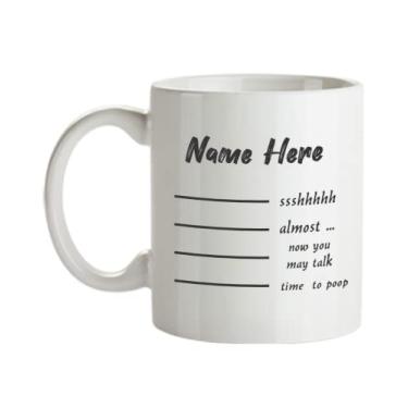 Imagem de Caneca de café personalizada para cocô - Caneca Time To Poop - Caneca personalizada de cocô - Caneca de café de 325 ml